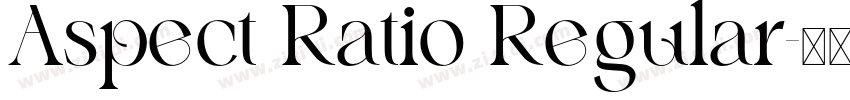 Aspect Ratio Regular字体转换